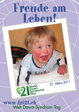 Poster zum Welt Down-Syndrom Tag 2011