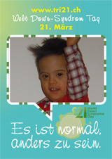 Poster zum Welt Down-Syndrom Tag 2012