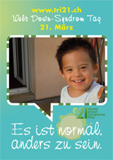 Poster zum Welt Down-Syndrom Tag 2012
