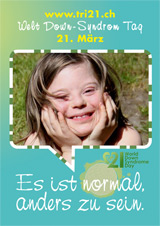 Poster zum Welt Down-Syndrom Tag 2012