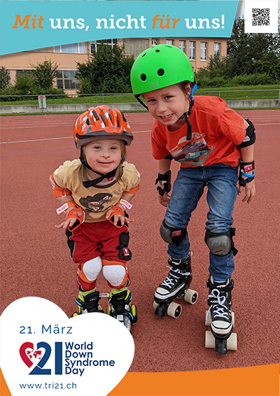 Plakataktion 2023 'Mit uns, nicht für uns!'