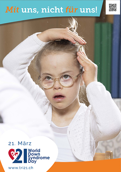 Plakataktion 2023 'Mit uns, nicht für uns!'