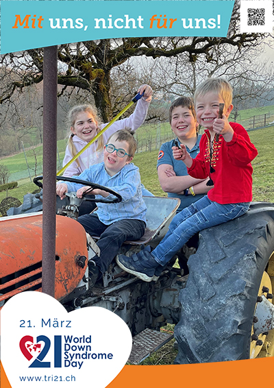 Plakataktion 2023 'Mit uns, nicht für uns!'