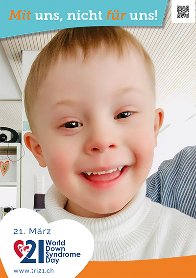 Plakataktion 2023 'Mit uns, nicht für uns!'