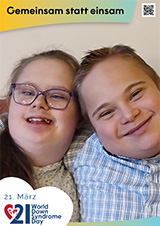 Posteraktion zum Welt Down-Syndrom Tag