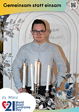Posteraktion zum Welt Down-Syndrom Tag