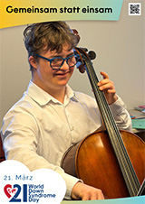 Posteraktion zum Welt Down-Syndrom Tag