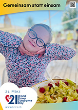 Posteraktion zum Welt Down-Syndrom Tag